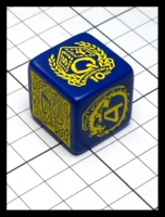 Dice : Dice - 6D - Q Workshop Promo Dice Blue and Yellow - Gen Con Aug 2015